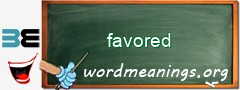 WordMeaning blackboard for favored